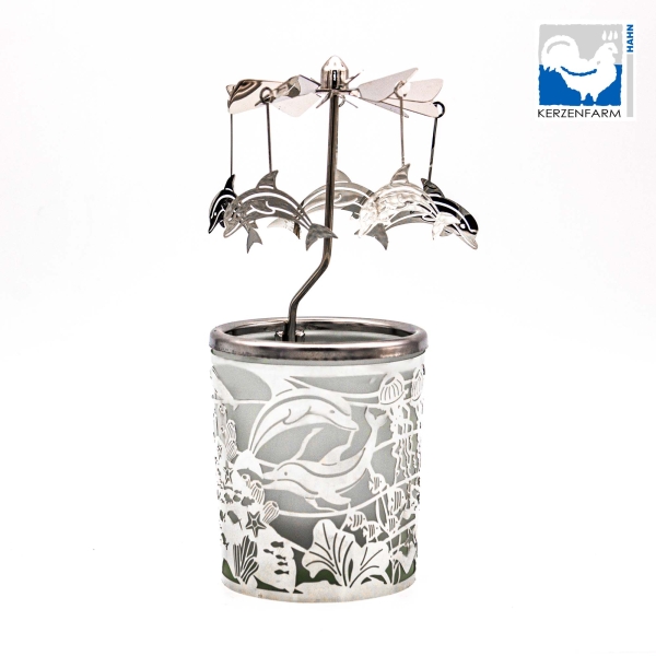 Glass carousel - dolphin