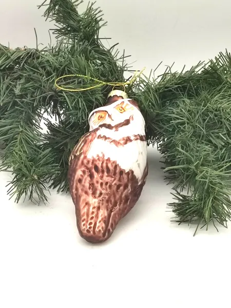 Baumkugel Eule braun 11cm