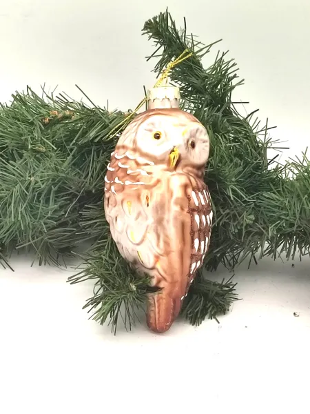 Baumkugel Eule silber 11cm