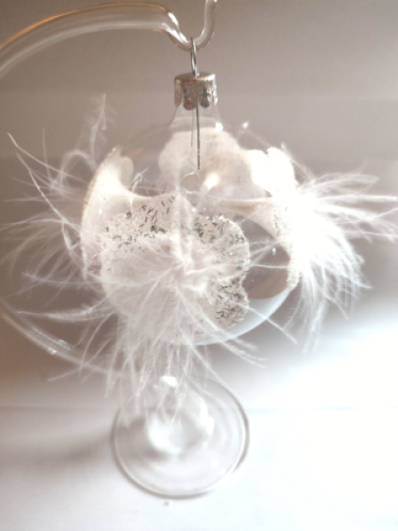 Bauble feather 8cm