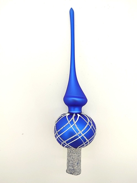 Tree top with ball in blue - 17cm
