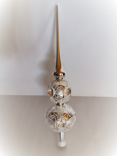 Baumspitze silber mit Reflektoren