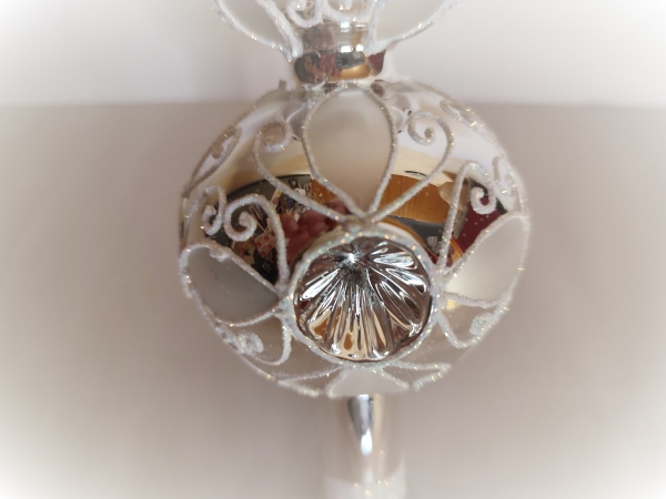 Baumspitze silber mit Reflektoren