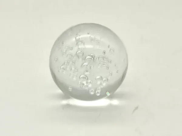Crystal glass ball clear with air bubbles