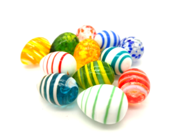 Glass Easter eggs - big