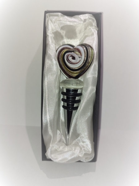 Bottle cap heart - black/white