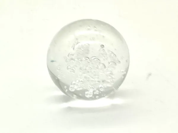 Glaskugel 50mm klar mit Blasen