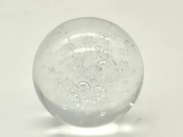 Glaskugel 80mm klar mit Blasen