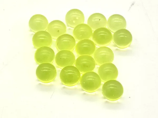 Yellow UV Light polished 14mm - fluorescent under UV light