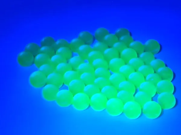 Green UV Light polished 10mm - fluorescent under UV light