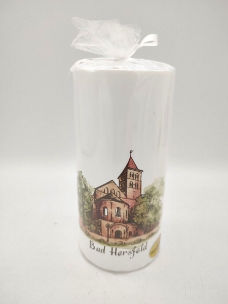 Candle - Bad Hersfeld Abbey ruins - cylinder 7x15 cm