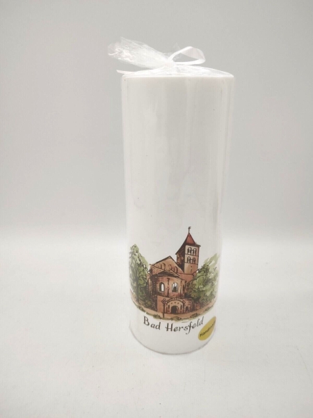 Candle - Bad Hersfeld Abbey ruins - cylinder 7x10 cm