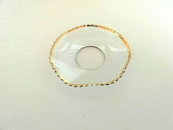 Drip catcher Classic Line - wavy, serrated Gold rim