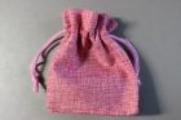 Marble bag pink - jute