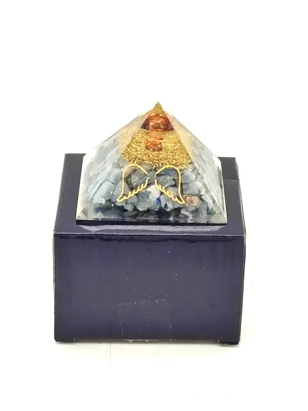 Orgonit Pyramide - Angelit mit Engelsflügel