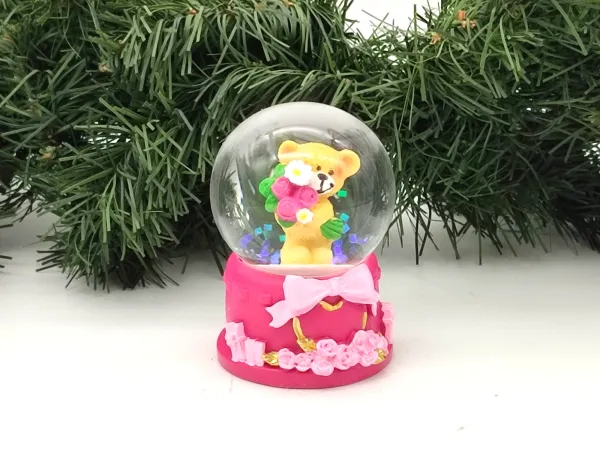 Glitter Globe Teddy Bear Bouquet – Pink