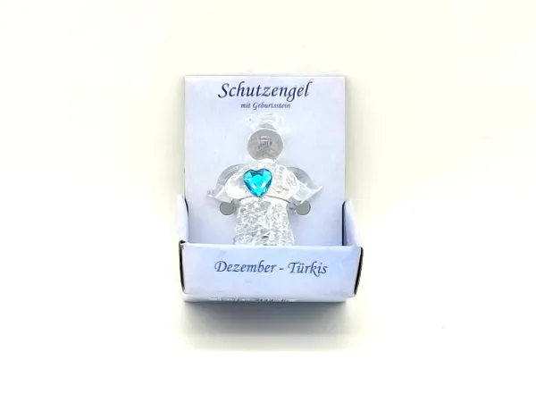 Glass angel with birthstone - Dezember (C)