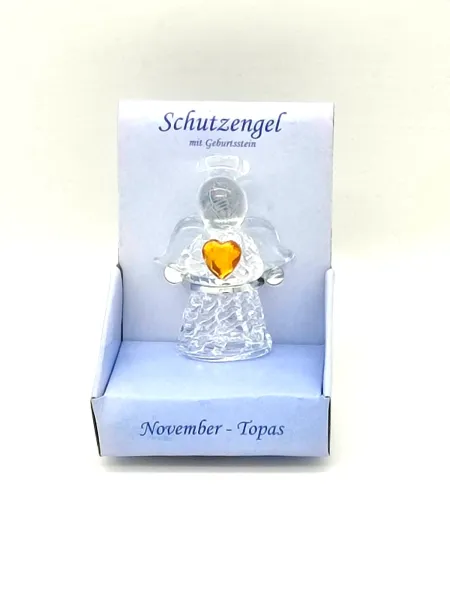 Glas Engel mit Geburtsstein  - November (C)