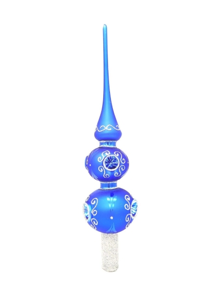 Tree top with reflector and 2 balls in blue