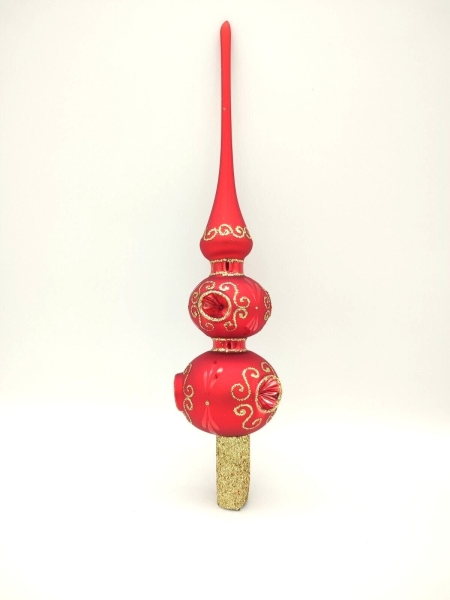 Tree top with reflector and 2 balls in red