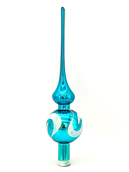 Tree top with turquoise ball