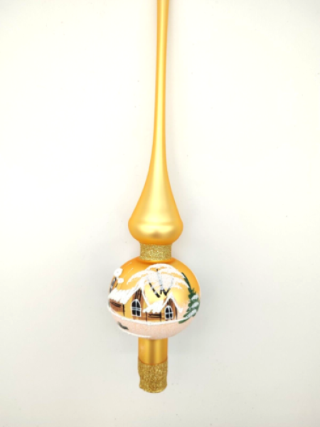 Tree top with ball in gold - 30cm