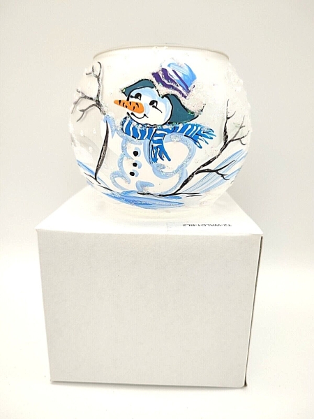 Windlicht Schneemann, weiß - UKR