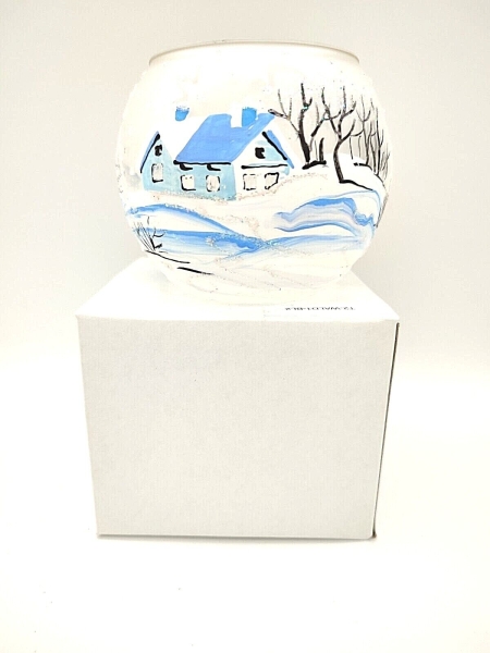 Windlicht Schneemann, weiß - UKR