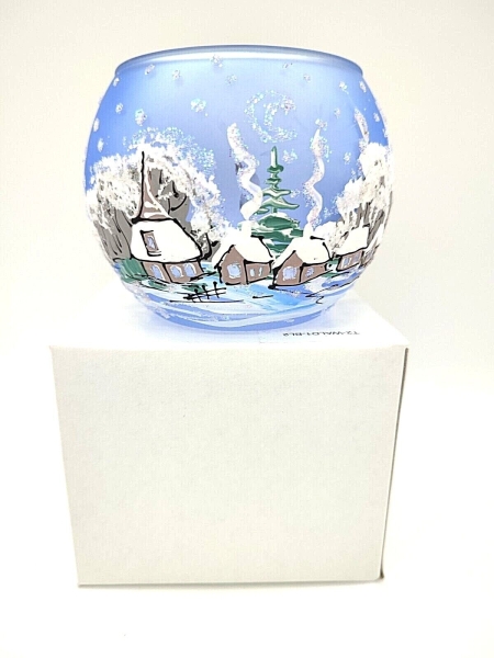 Windlicht Winterlandschaft, blau - UKR