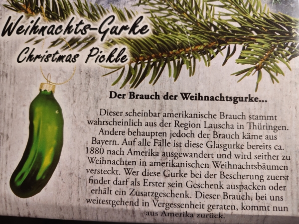 Gurke, Weihnachtsgurke 10cm