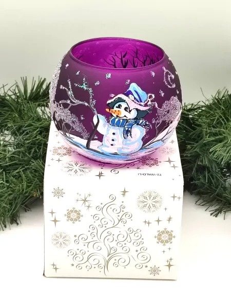 Lantern Snowman, purple - UKR