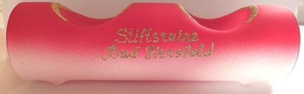 Tea light holder for 2 lights "Stiftsruine Bad Hersfeld" in red