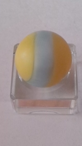 Yellow with blue stripe professional marble 16.48mm