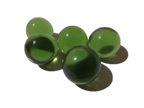 Green, crystal glass 25mm