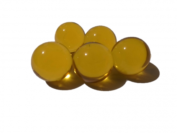 Yellow, crystal glass 25mm
