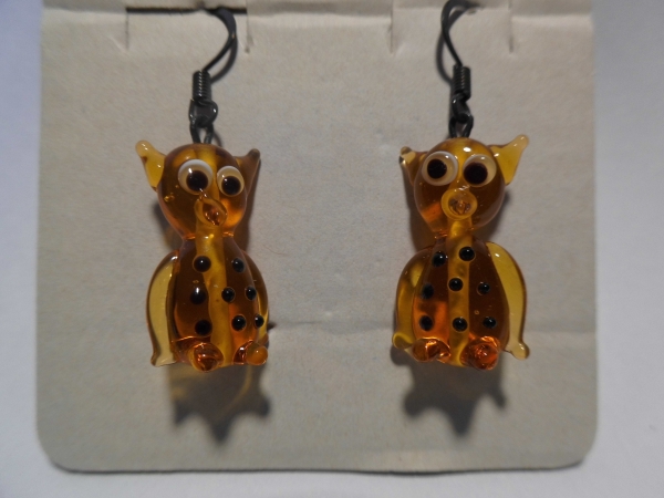 Earrings owl (1 set)