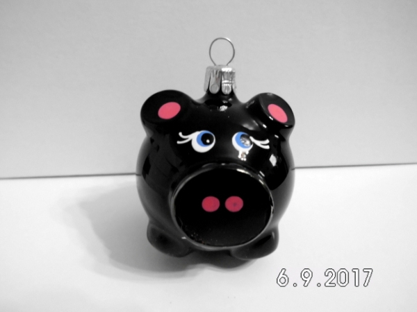 Bauble piggy black