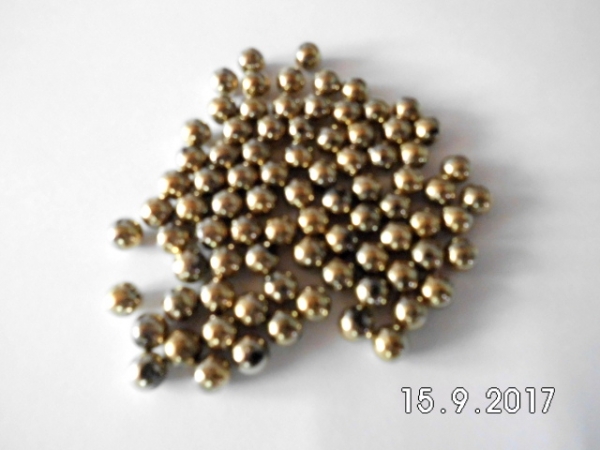 Metal gold effect polished 8mm