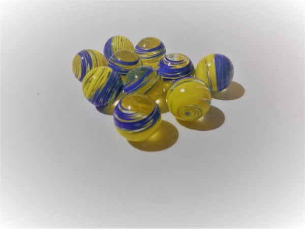 Blue-yellow with stripes 16mm