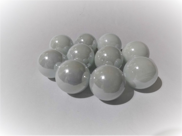 White pearl shiny 22mm