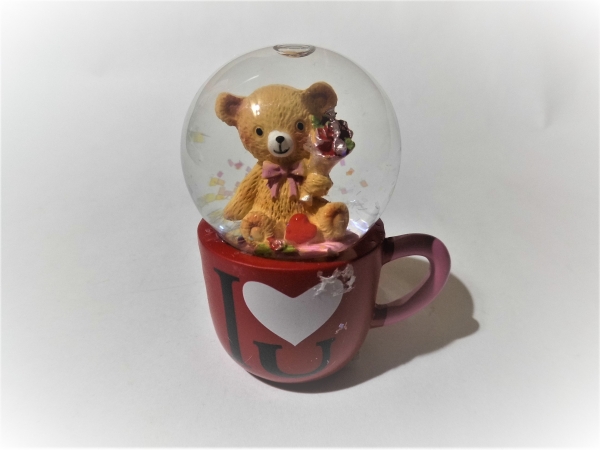Glitter ball bear in cup