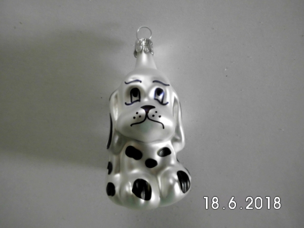 Bauble dog silver