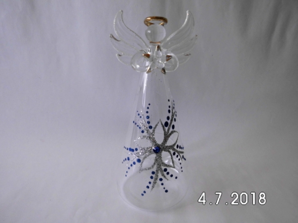 Glas Engel für Teelicht - ca. 17cm