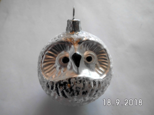 Bauble owl silver