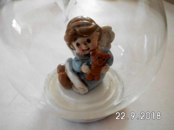Bauble with angel blue