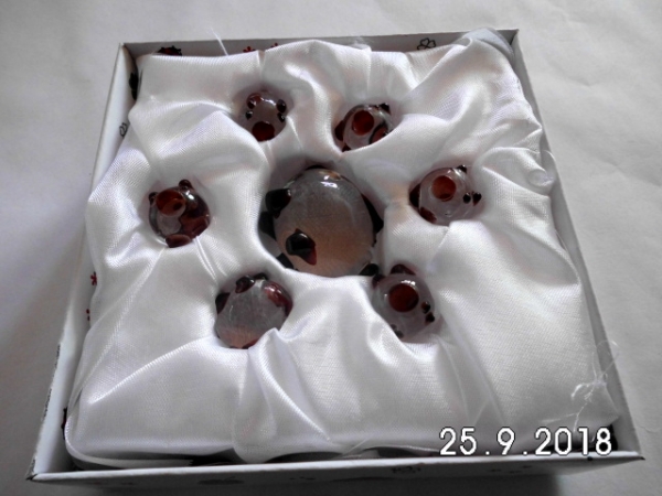 Lucky pig set 7 pieces - red