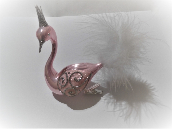 Tree decoration swan - pink