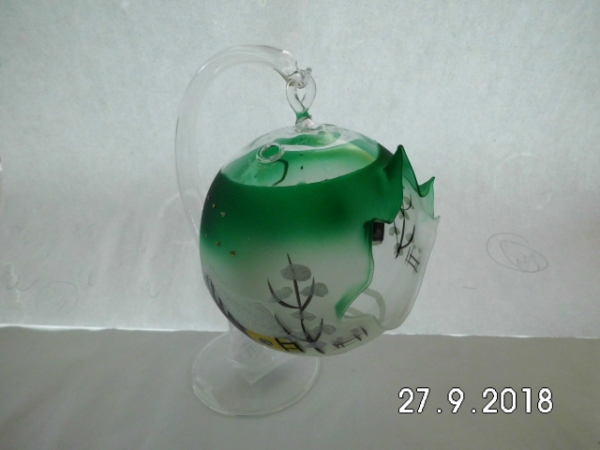 Christmas Ball with Stand - Green