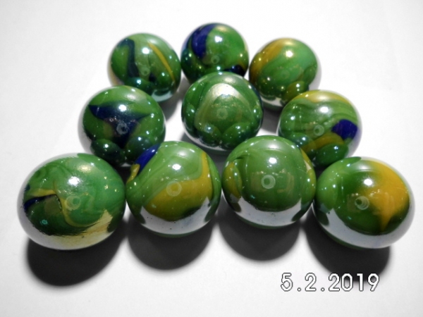 Peacock green shiny 22mm