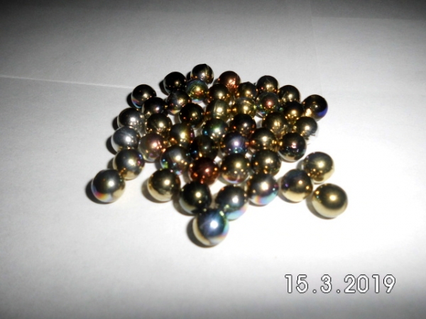 Metal gold effect California polished 8mm